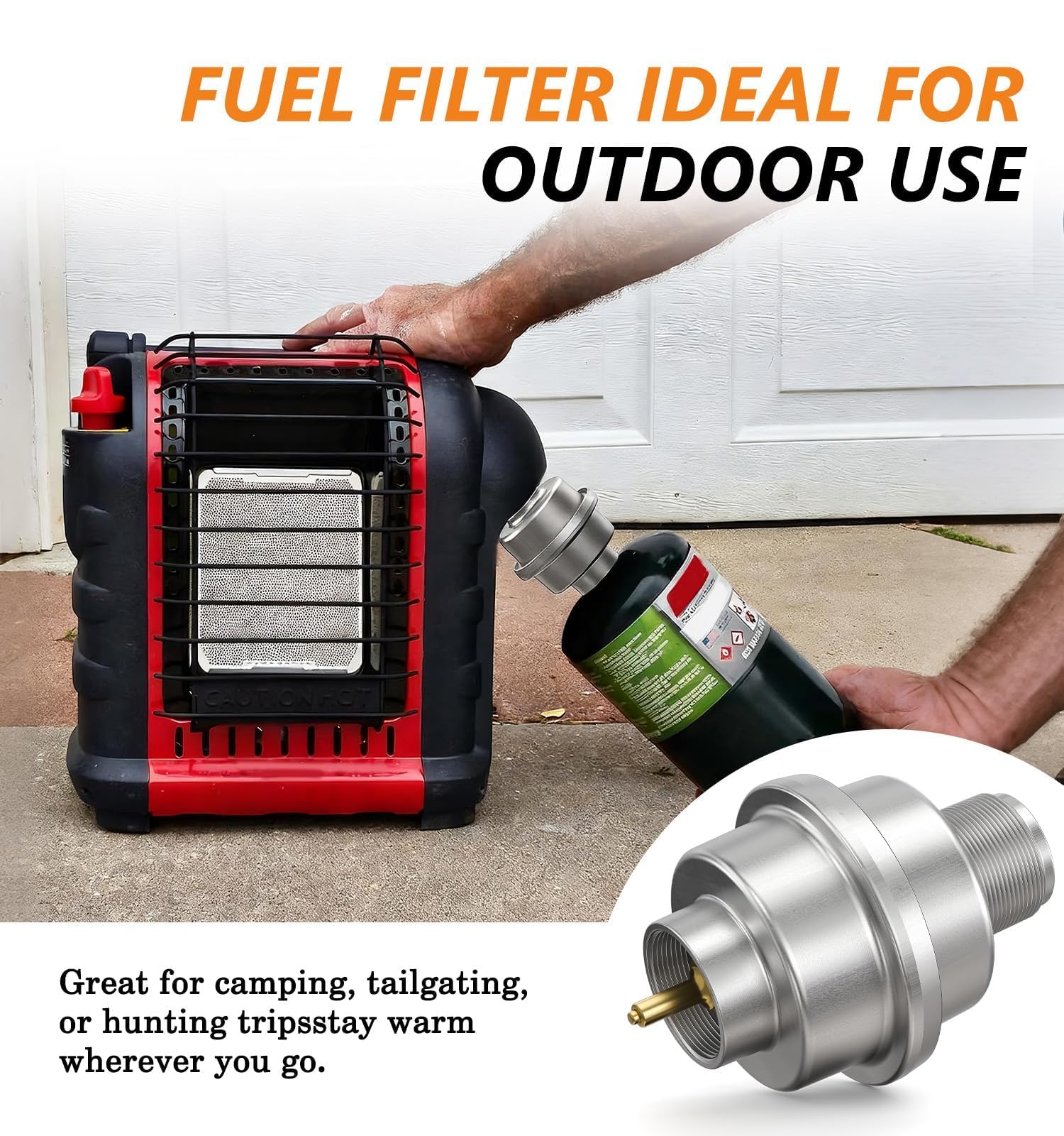 NUPICK Filtre à carburant propane F273699 de rechange, filtre à propane pour Mr. Heater Buddy, Big Buddy, chauffage portable, noyau de filtre en alliage de zinc et laiton durable, filtre les impuretés