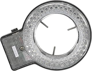 LED Ring Illuminator - 60.5mm Inner Diameter - 10 Step Variable Intensity with Sectional Light Control - Fits Accu-Scope 3072, 3075 & 3078 Series Stereo Microscopes