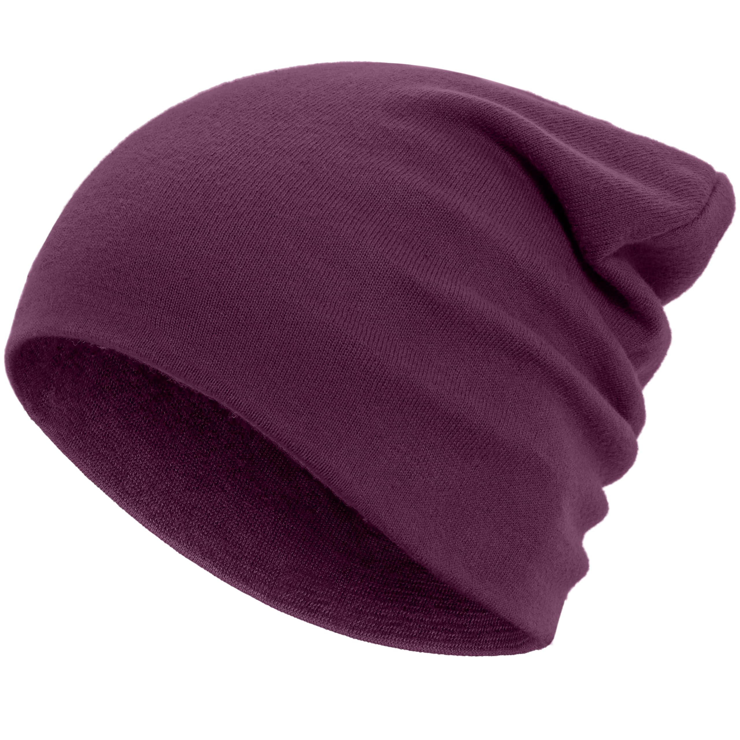 Simapu 100% Cotton Thin Beanie Hat for Men Women - Lightweight Breathable Rib Knit Slouchy Beanie Cuffed Chemo Skull Cap — view 11