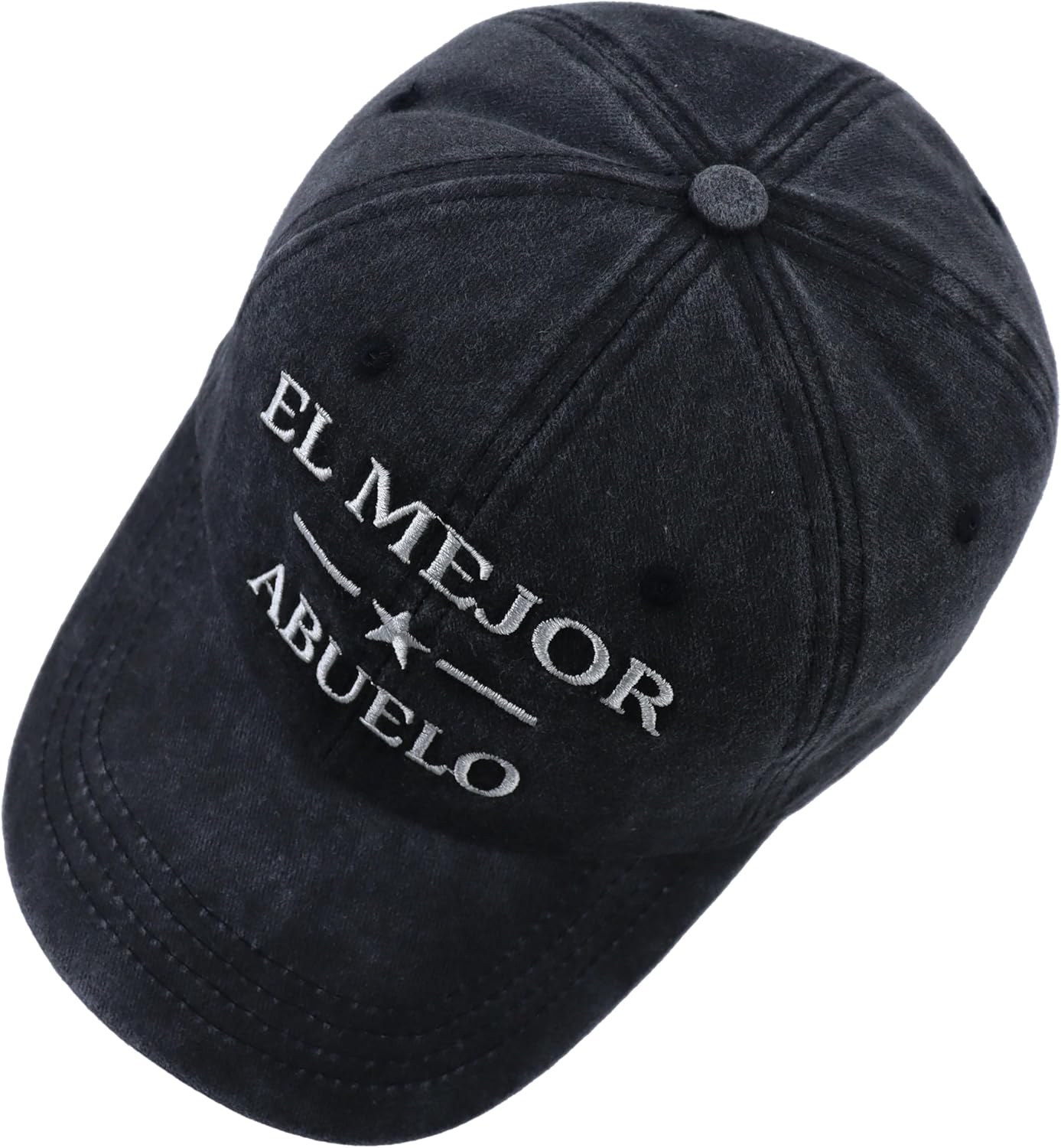 El Mejor Abuelo Hat,Adjustable Embroidered Cotton Fathers Day Dad Baseball Cap - Image 6