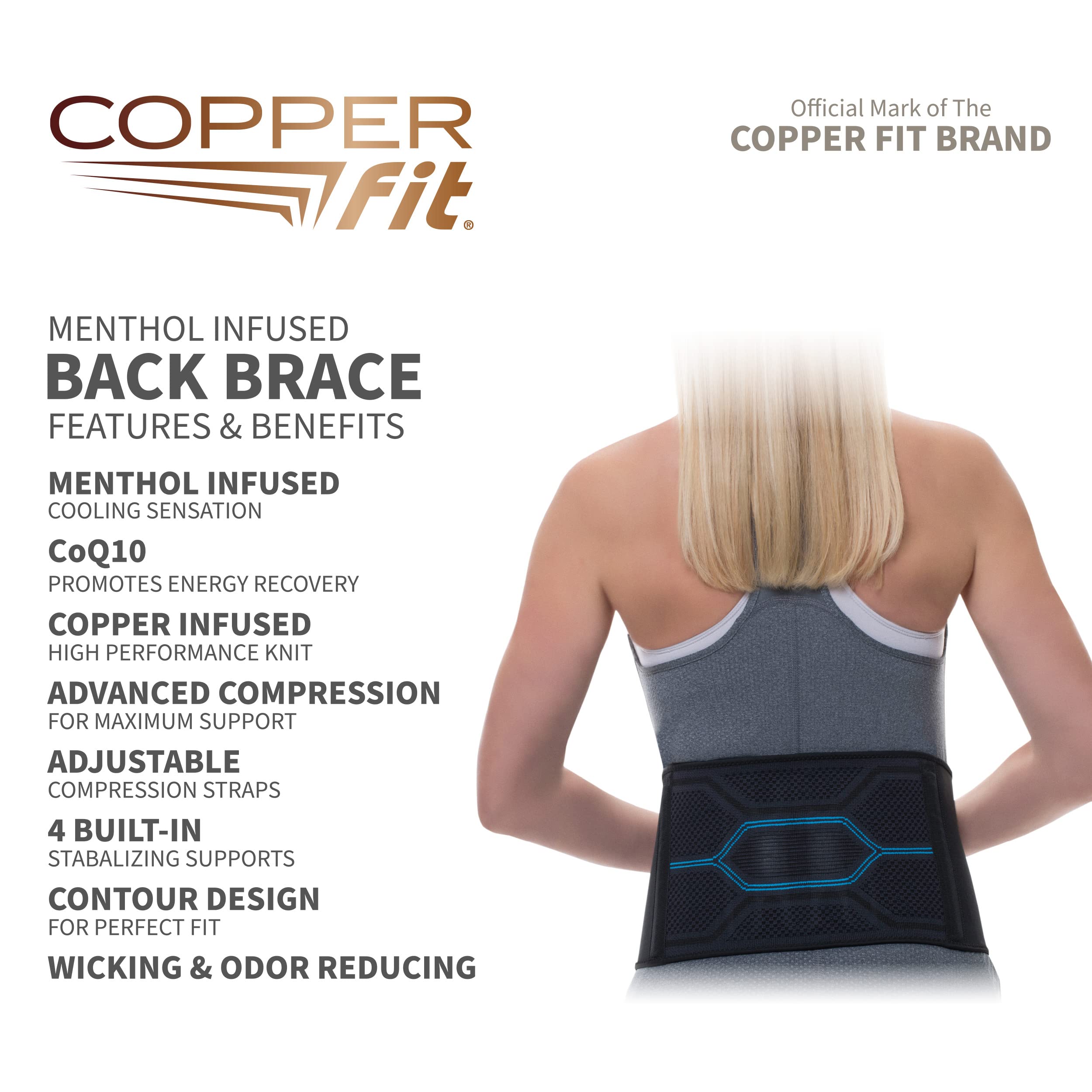Buy Copper Fit ICE Unisex Back Compression Brace Infused with Menthol