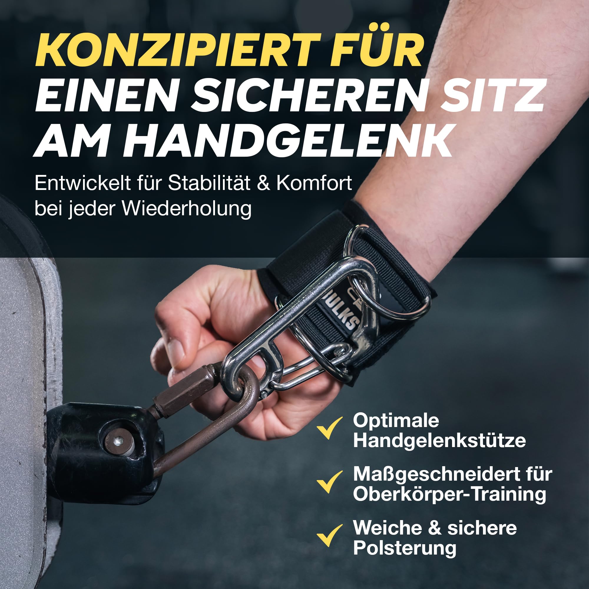 Handgelenk Bandagen Gym für Seilzüge - Wrist Cuffs Gym - Loop Straps - Handschlaufen Gym - Wrist Wraps - Handgelenkschlaufen Gym - Seitheben Schlaufe Handgelenk - Wrist Straps Fitness Zubehör Männer