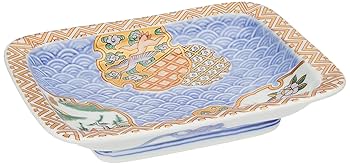 Amazon｜波佐見焼 林九郎窯 絢爛 古伊万里風 銘々皿 青海波地紋
