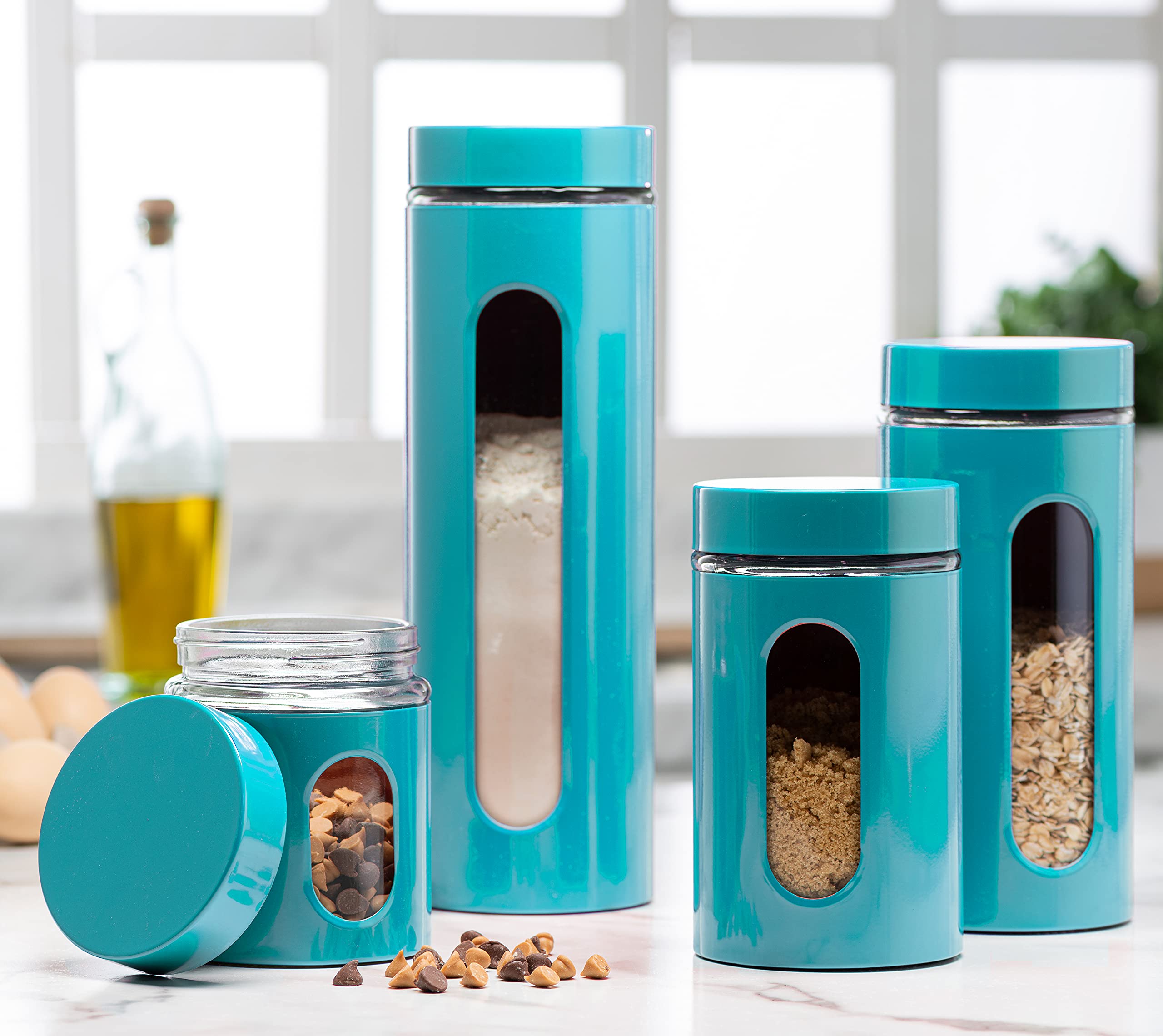 Buy Quality Modern Stainless Steel Canister Set for Kitchen Counter