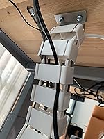 Vista 6 de Vwindesk Vertebrae Cable Management Spine Kit Height Adjustable Desk Quad Entry Wire Organizer, Black