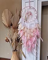 Vista 6 de Atrapasueños, árbol de la vida rosa atrapasueños, decoración de pared con piedra de cristal curativo natural, cristal rosa perfecto hecho a mano