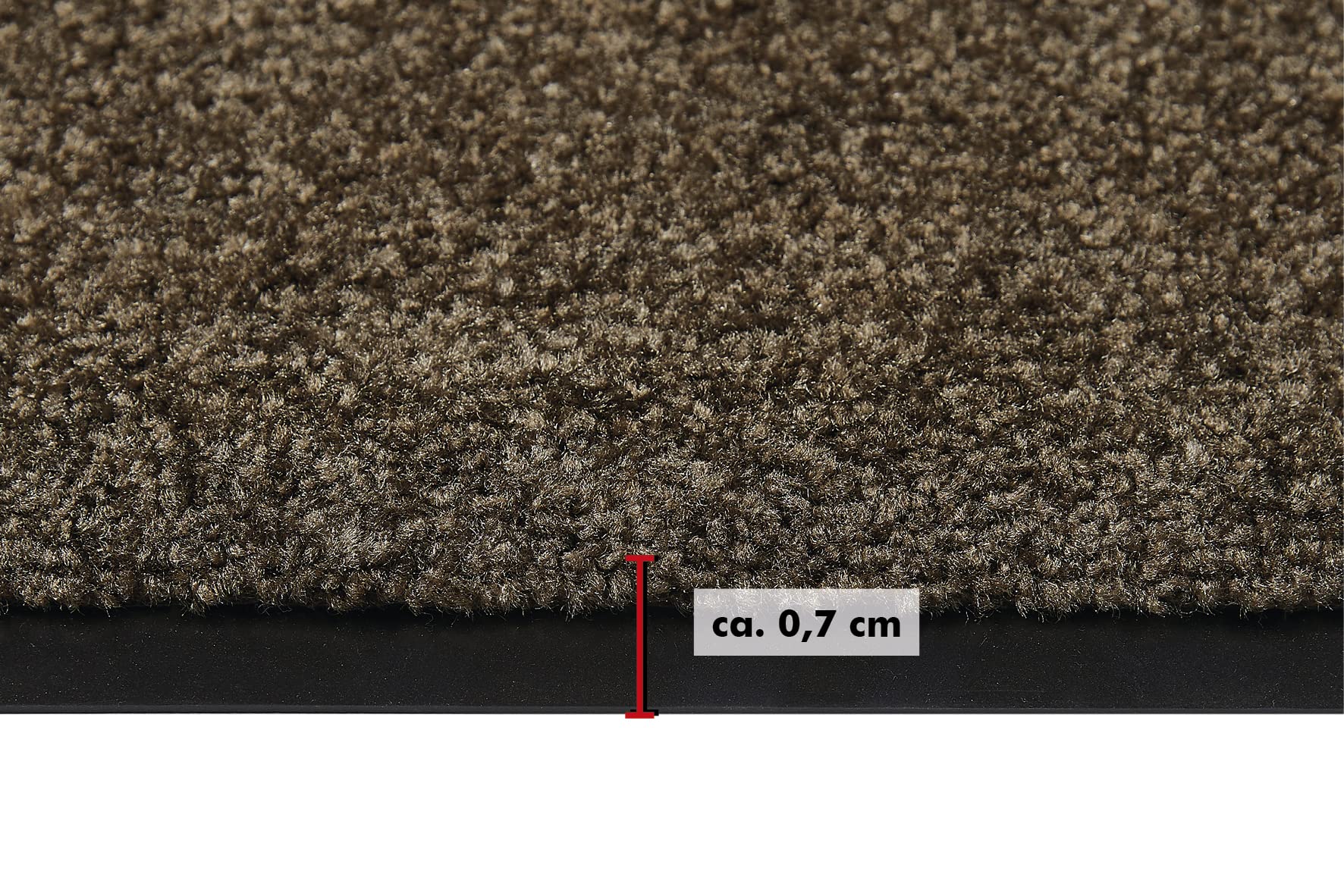 Andiamo Zerbino di Alta Qualità Wash & Clean - Resistente per Ingresso Casa - Interno o Esterno Coperto - Assorbente 90 x 120 cm Marrone
