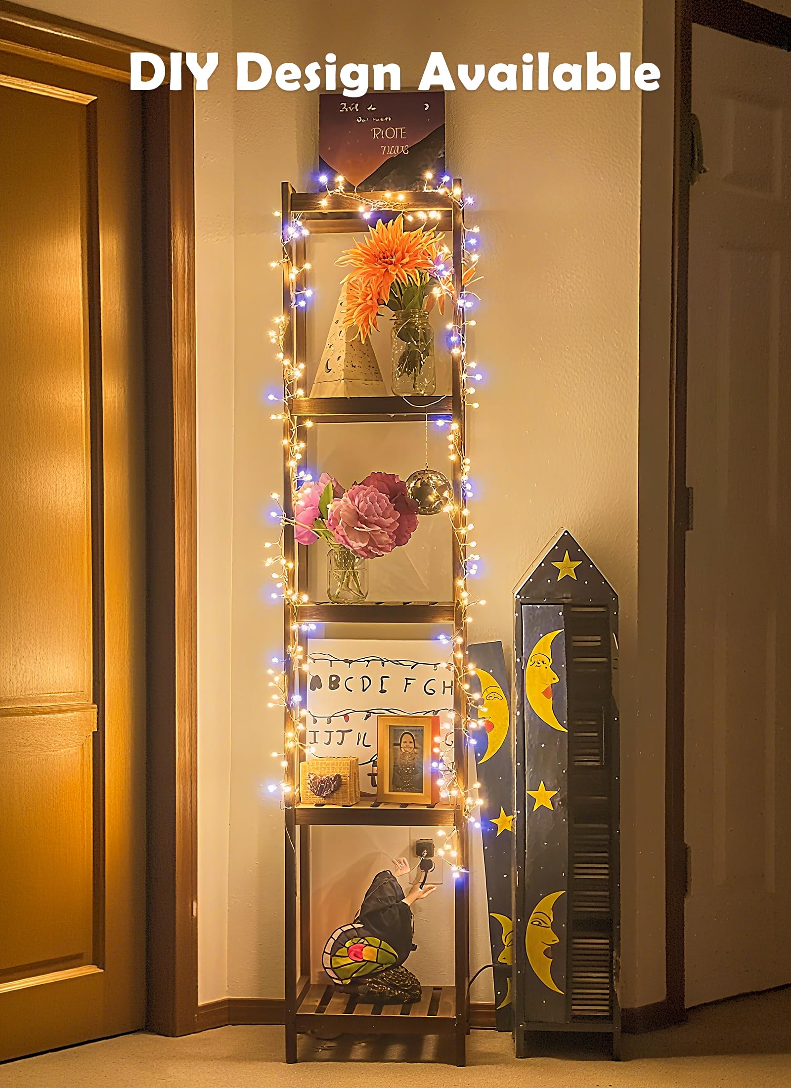 Guirnalda de luces para interiores, paquete de 4 unidades de 10 pies, 120 luces LED, funciona con pilas, con temporizador para decoraciones de Navidad, manualidades, centros de mesa de boda