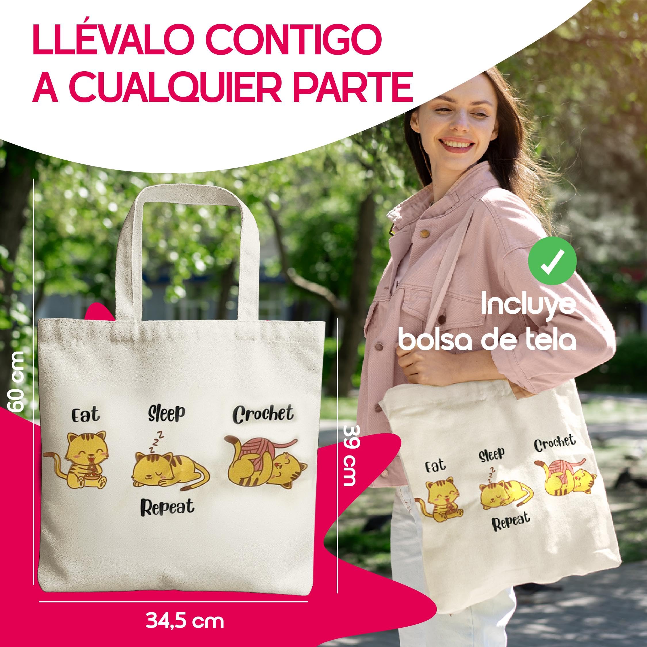 Bainku Kit Crochet Completo para Principiantes | 72 Piezas con Guía en Español | Crochet Kit Amigurumi, Ganchillos Ergonómicos, Ovillos, Caja Organizadora y Accesorios