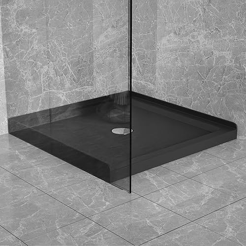 Miniatura 2 de Goodyo Base de ducha de 36 x 36 pulgadas, base de ducha de 3.5 pulgadas de altura antideslizante de acrílico de un solo umbral, color negro pizarra