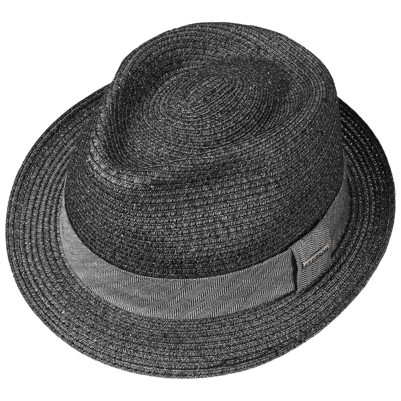 Stetson Reidton Toyo Trilby kapelusz słomkowy męski – melanżowy kapelusz z tasiemką garnitującą – kapelusz przeciwsłoneczny ze słomy Toyo – kapelusz męski – kapelusz letni na wiosnę/lato – kapelusz