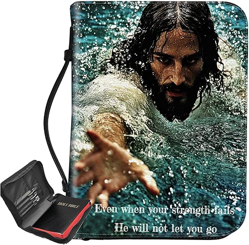 Miniatura 14 de Bolsa de Biblia con estampado de leopardo con purpurina, funda grande para la Biblia para mujeres y hombres, bolsa multifuncional para iglesia