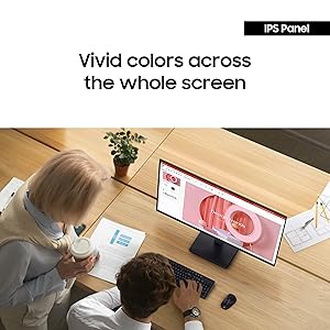 Samsung 24" (S30GD) Essential Monitor with IPS Panel and Tilt Only Stand, 100Hz Refresh Rate, Ergonomic Design, Advanced Eye Care, Game Mode, LS24D304GANXZA