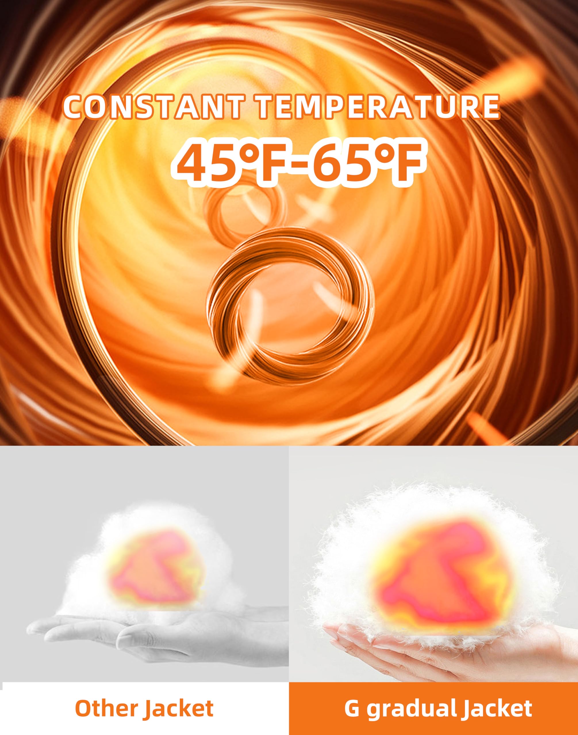 G Gradual Women's Running Fleece Lined Jackets 6 Pockets Lightweight Water Resistant Puffer Warm Jacket for Hiking Travel (Black,L)