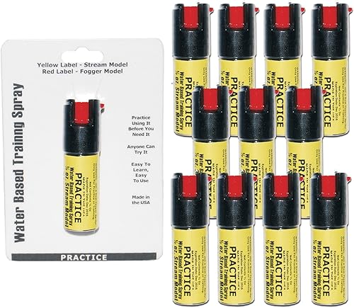 Paquete de práctica de spray de pimienta inerte - Lote de 12 unidades de spray de pimienta de práctica inerte