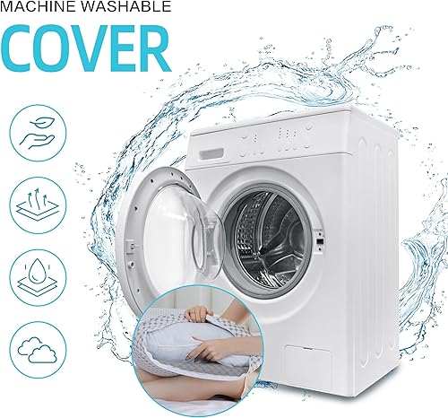 Miniatura 8 de SAPHREAS Almohadas de cama refrescantes tamaño King para dormir, almohadas de espuma viscoelástica trituradas de hotel de lujo para dormir boca