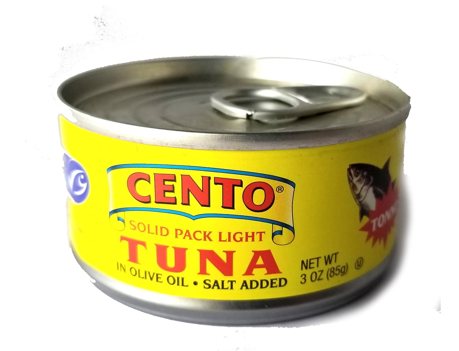 Cento - Italian Solid Light Tuna in Pure Olive Oil, (6) - 3 oz Cans