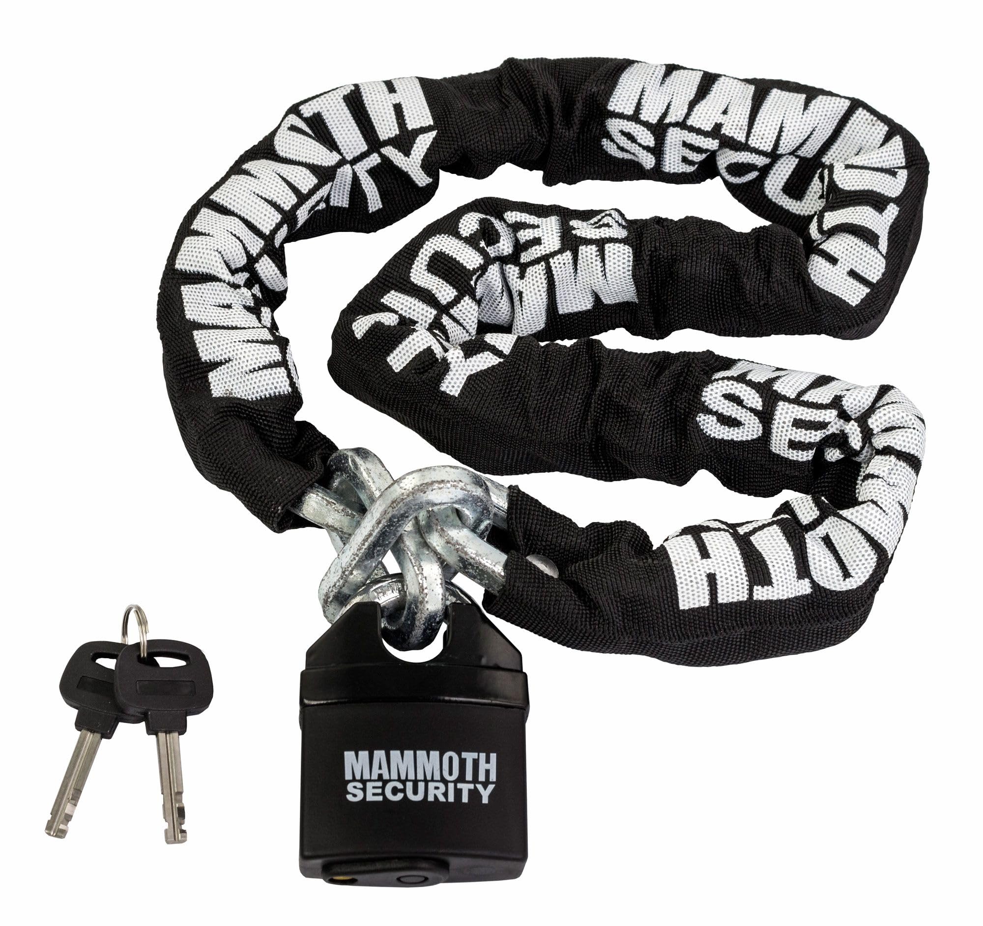 Heavy Duty Motorcycle Padlock & Chain 1.2M Mammoth Security Scooter MX Motocross
