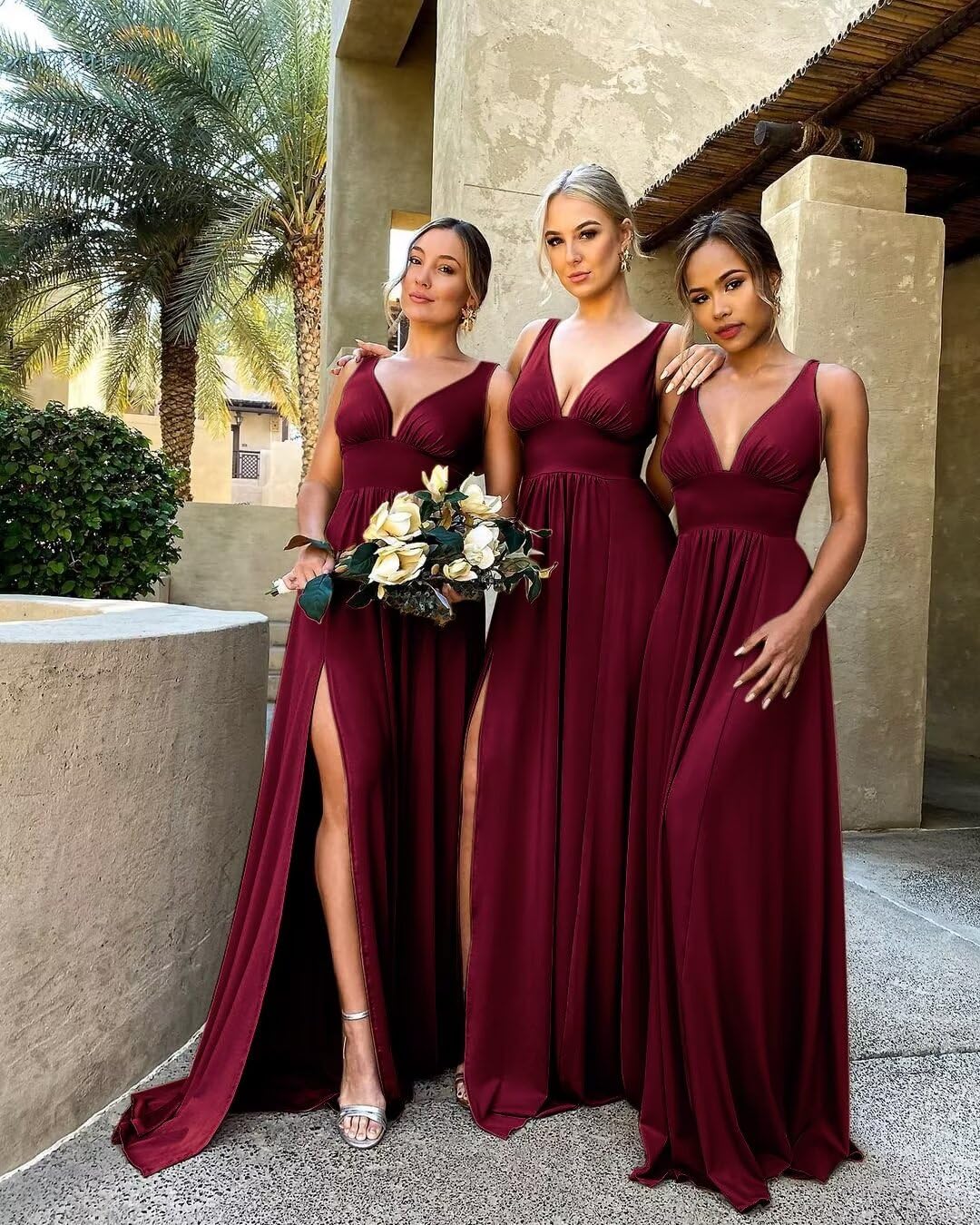 BABYONLINE D.R.E.S.S. Robe Soiree Chic Mariage Fete Cocktail Femme élastique avec Fente Longue Maxi Dos Nu Sexy