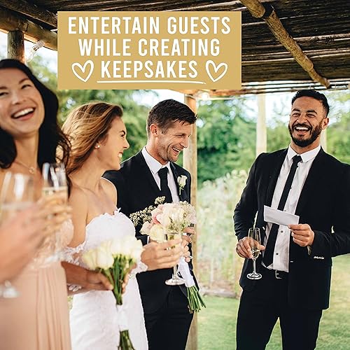 Miniatura 8 de 50 tarjetas de consejos de boda Gold Greenery Well Wishes, 24 tarjetas de boda de agradecimiento, libro de invitados de boda alternativo, juegos de