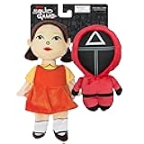 design LAB, Inc. Squid Game Official Merchandise | Collectible Dog Toy | Squeaky Plush Toys for Dogs | Doll & Soldier 2 Piece Set | Plush Toys Squeak for Interactive Indoor Play