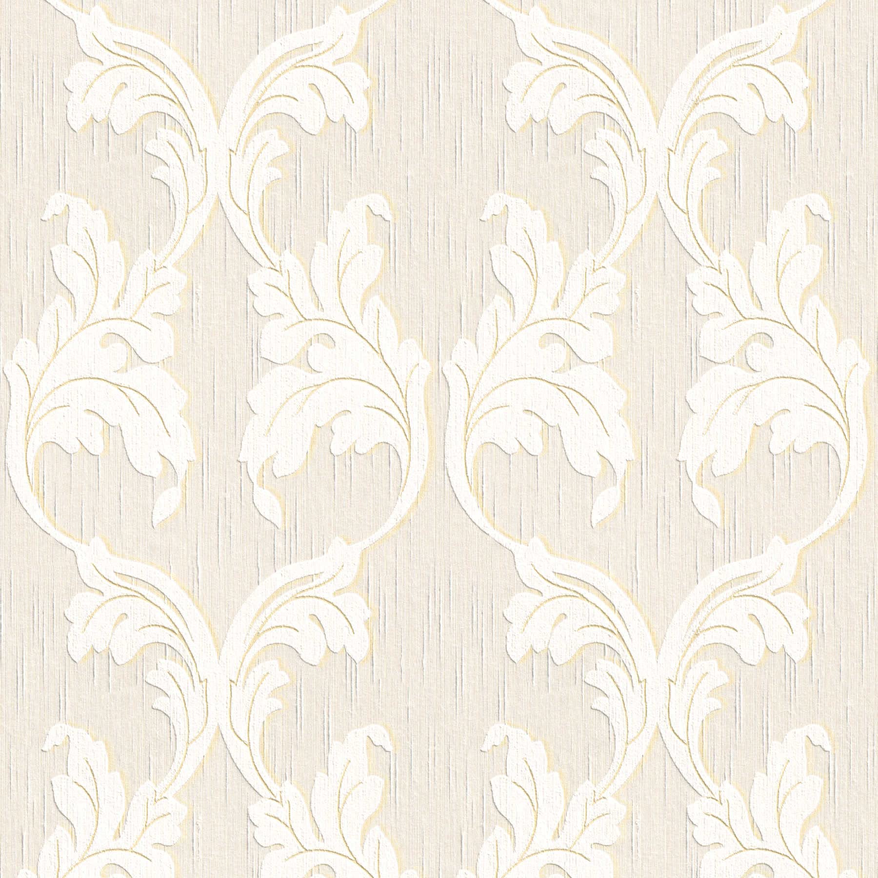 Papier Peint Baroque Nicolo M1 – Vert Vintage, Structure Non-tissée, Tadessi