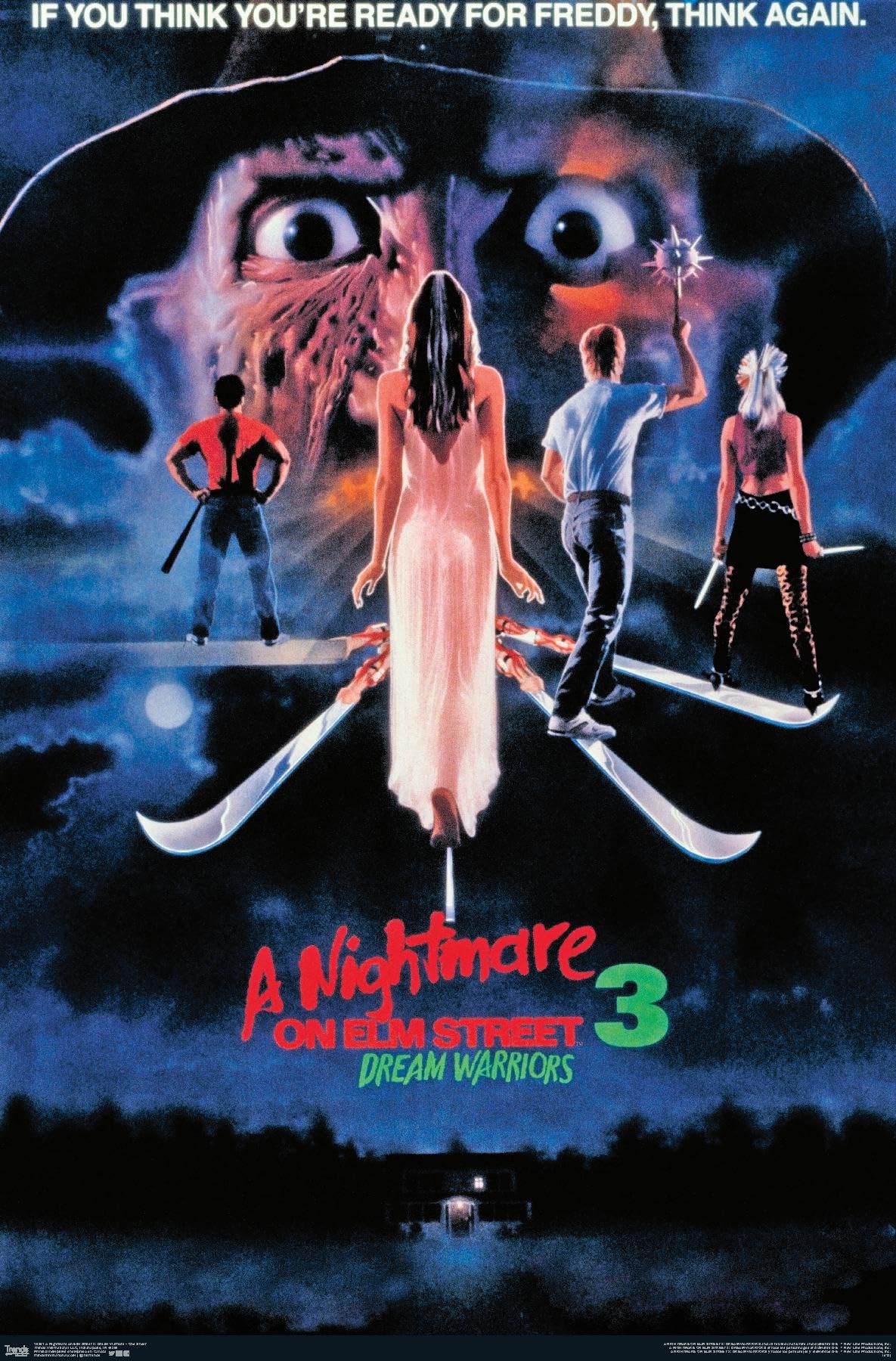 Trends International A Nightmare on Elm Street 3: Dream Warriors - One Sheet Wall Poster, 22.375" x 34", Premium Unframed Version