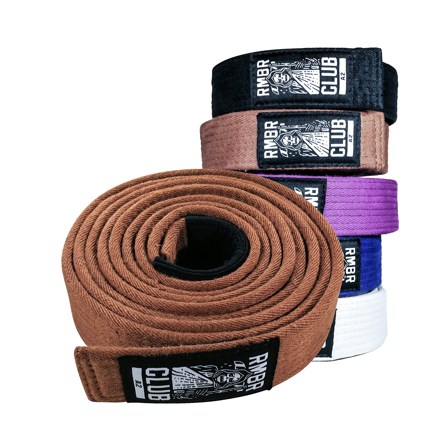 RMBR Club 100 Hemp Jiu Jitsu Gi Belt BJJ Sized A1, A2