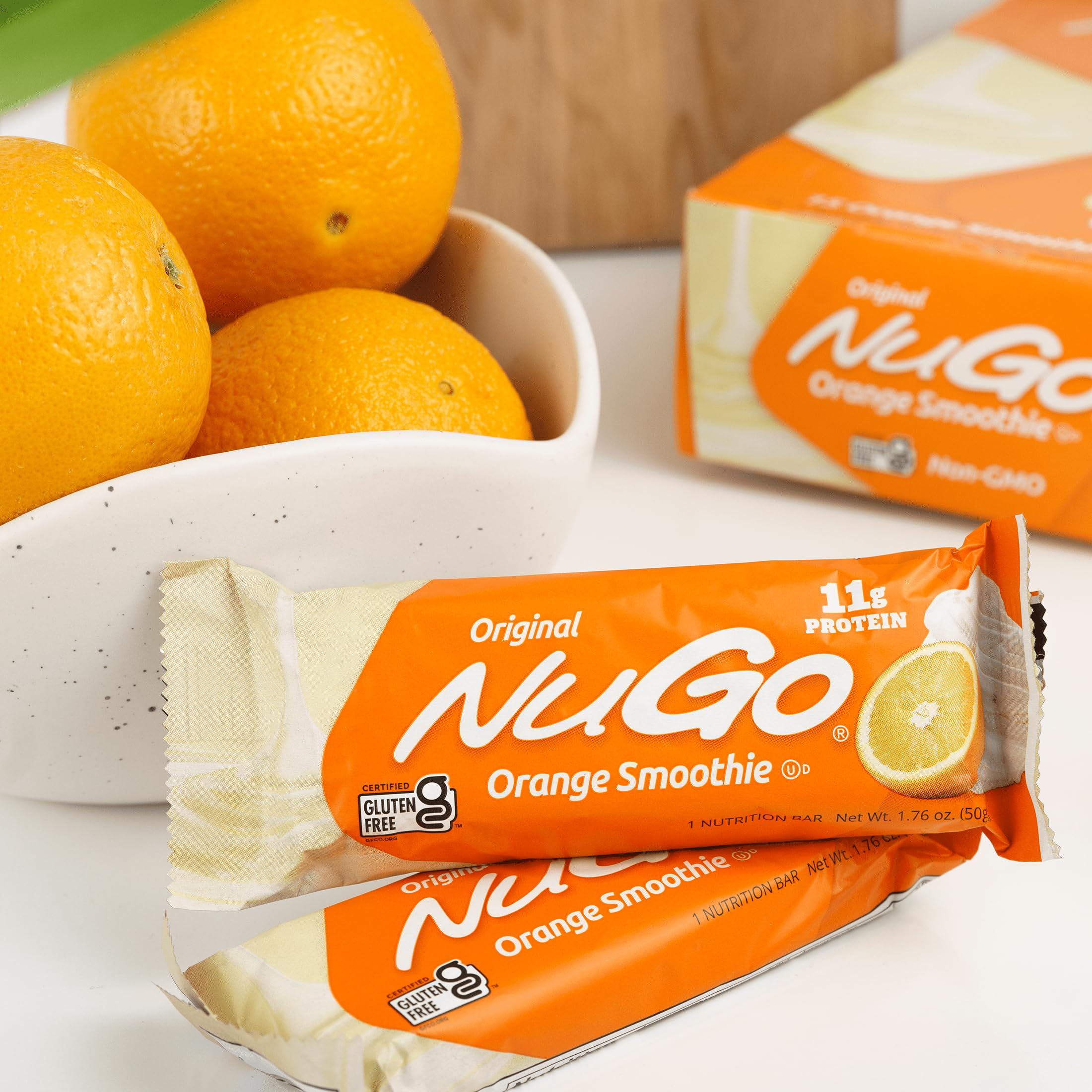 NuGo All-Natural Nutrition Bar, Orange Smoothie, 1.76-Ounce Bars (Pack of 15)
