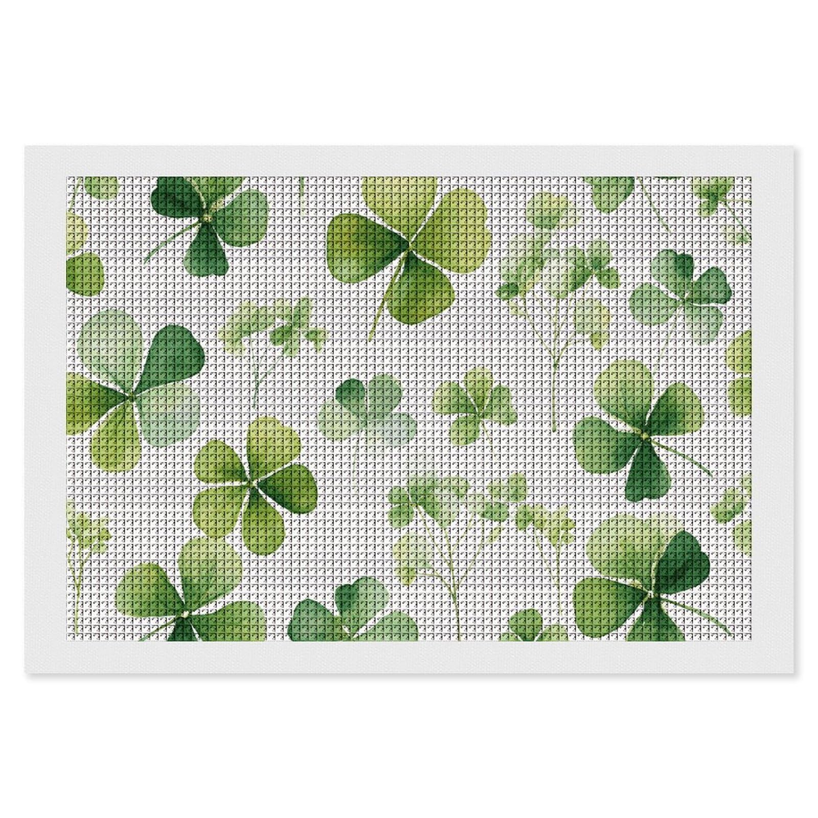 Clover Diamond Art Kits for Adults, DIY 5D Diamonds Painting Kits for Beginner, Round Full Drill Diamond Dots Painting, 8"x12" Diamonds Pictures Gem Art and Crafts Wall Decor
