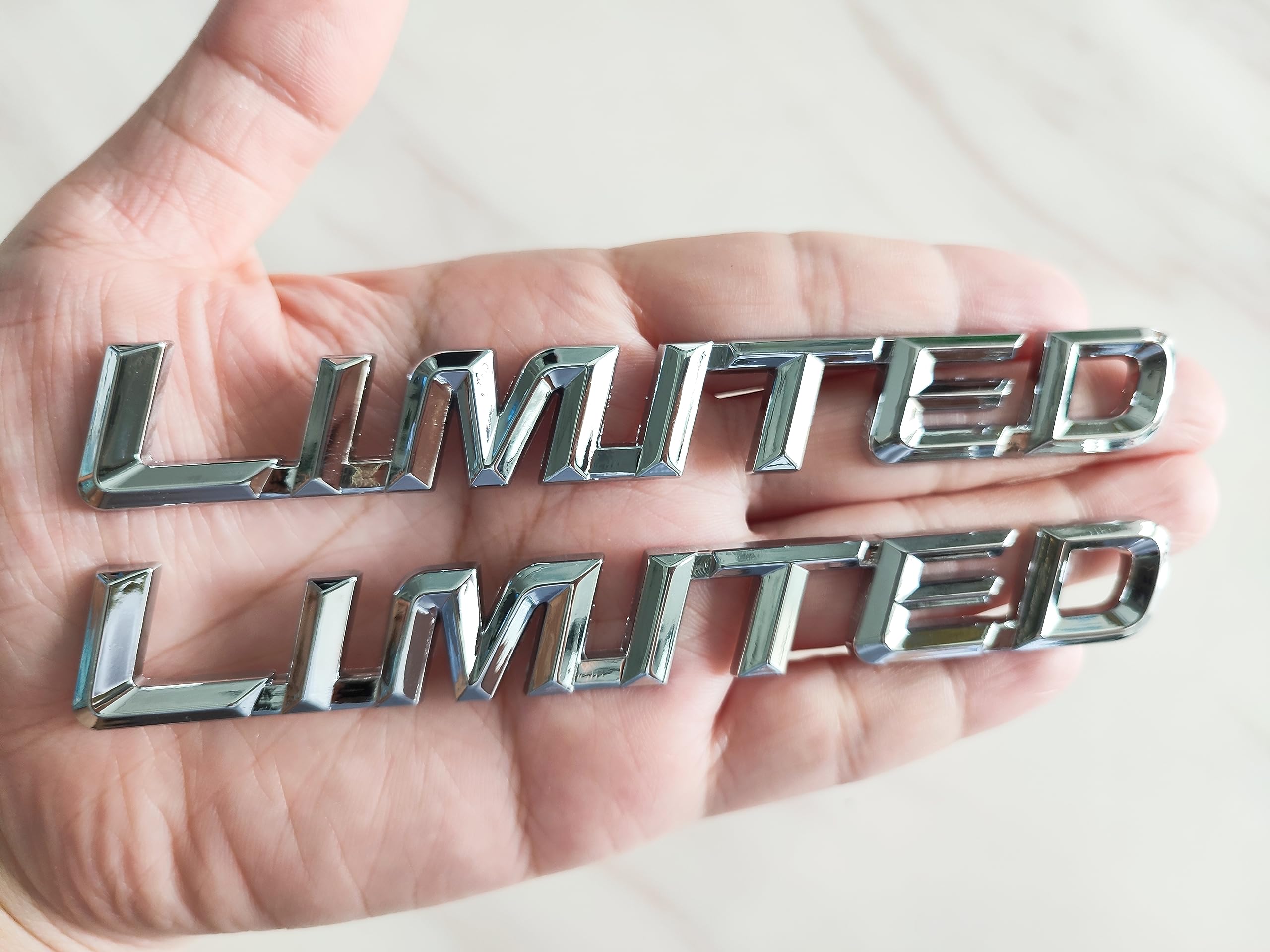 2X Metal Chrome Plated Decal Suitable for Fender Trunk (Silver)