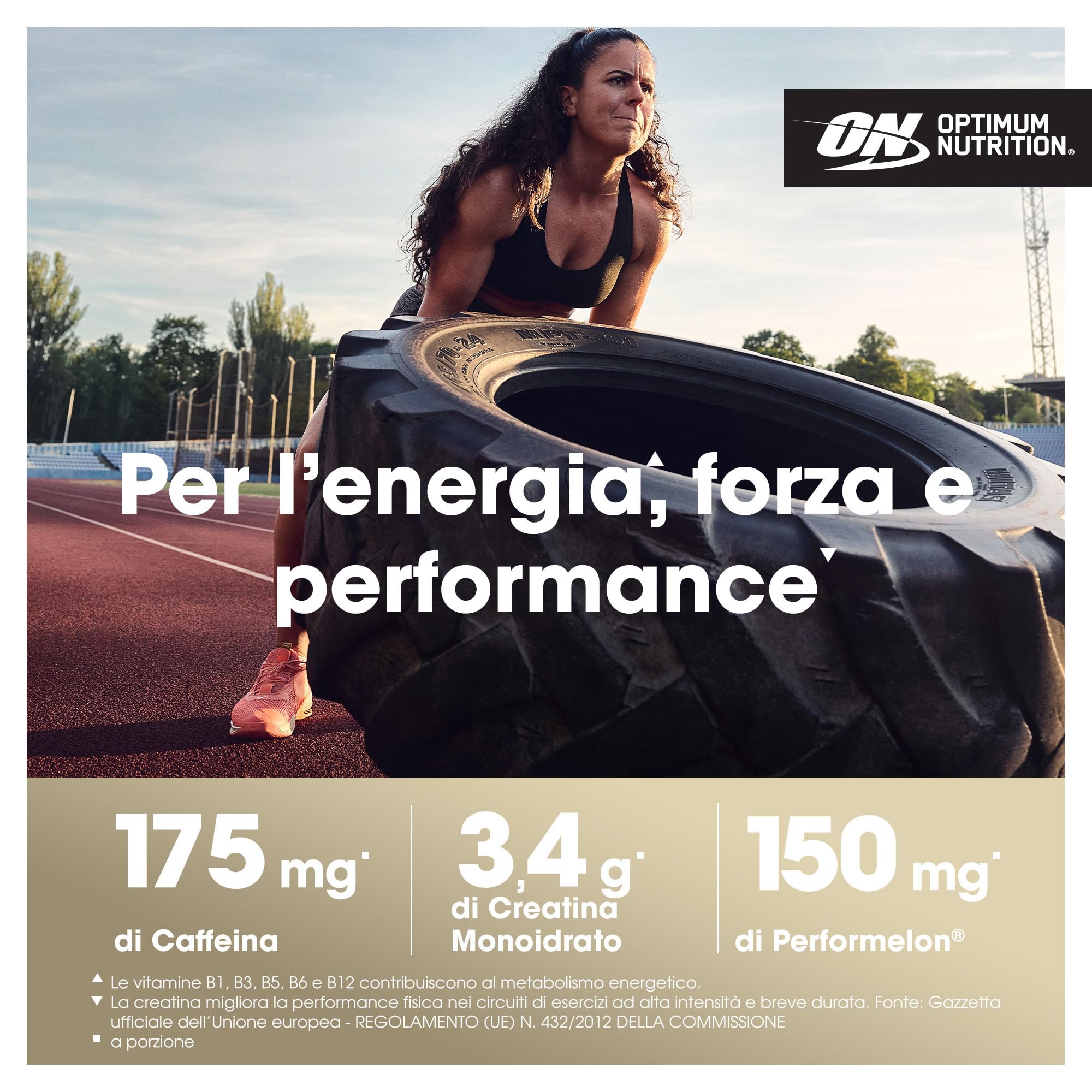 Optimum Nutrition Gold Standard Pre-Workout in Polvere, Bevanda Energetica Gusto Mela Verde, 330g, 30 Porzioni