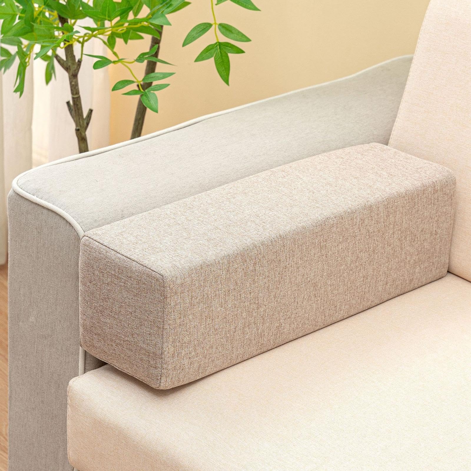 Apoyabrazos Lateral para Sofá, Cojín para Reposabrazos, Cabecero de Regalo, Soporte para, Esponja para Sillón, Dormitorio, Coche, Juegos Y, Café Ligero, Individual