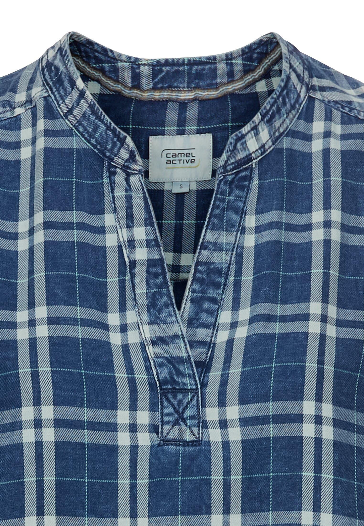 camel active Damen Schlupfbluse aus Reiner Baumwolle