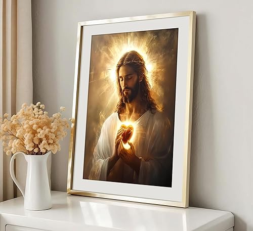 Miniatura 3 de Lienzo decorativo para pared, diseño de Cristo Jesús, Retrato de la Divina Misericordia, Retrato de Tranquilidad, Cuadro de Decoración de Pared,