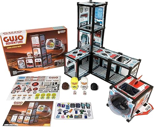 GUJO Base espacial Adventure Mars y transbordador espacial Proyecto educativo STEM para niños de 7 a 11 años o más, construye tu propia estación
