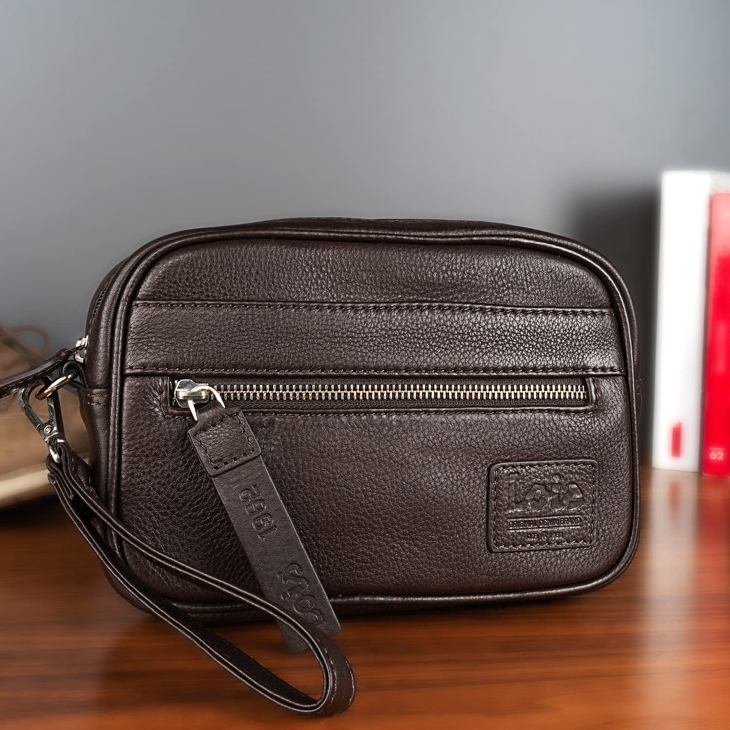 Lois - Bolso de Mano para Hombre Multifuncional de Piel