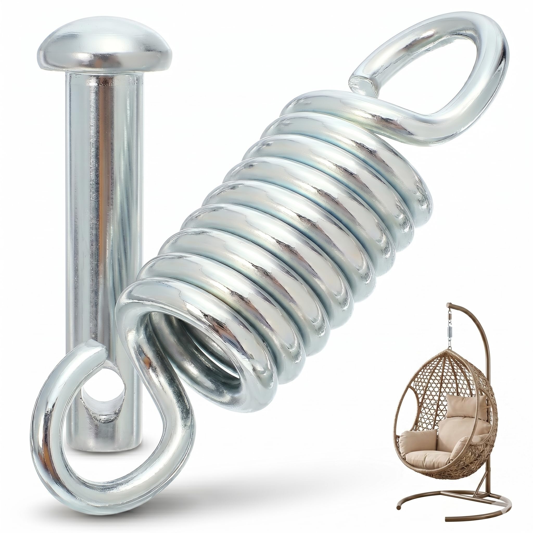 Crochets robustes pour balançoires et chaises suspendues avec ressort d extension Φ16x70