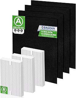 Bagean HPA300 Filter R Compatible with Honeywell Air Purifier Filter Replacement - HRF R3 A Fits HPA5300B - H13 True HEPA with Carbon Filters 99.98% Particles & Purifies Air (3 HEPA + 4 Carbon)