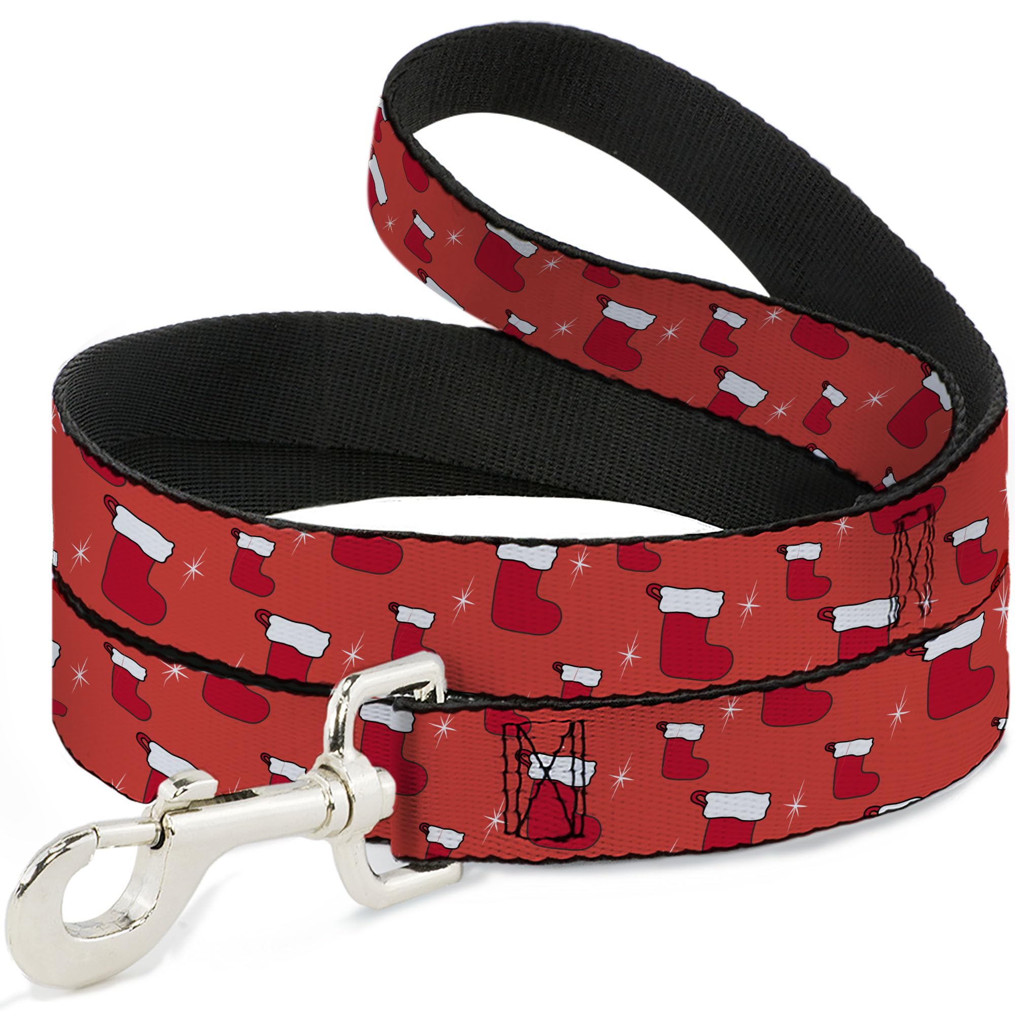 Laisse pour animal domestique de 1,8 m Buckle-Down rouge et blanche pour grands chiens en balade