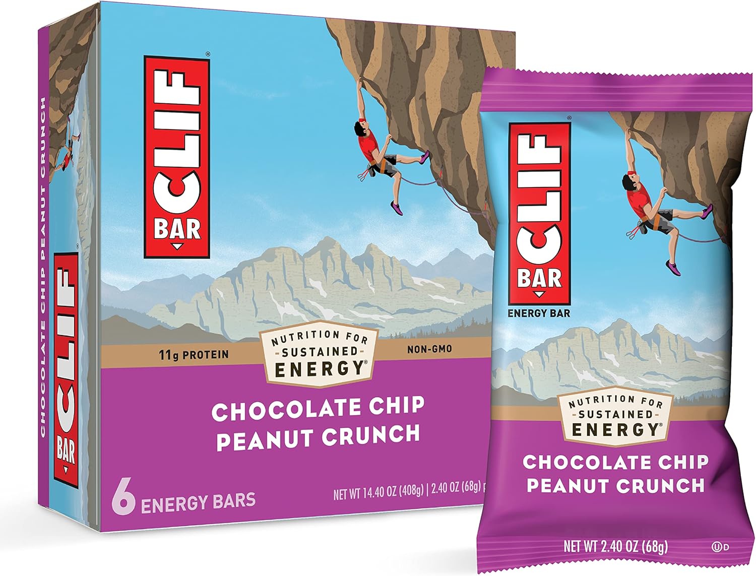 CLIF BARS Energy Bars Chocolate Chip Peanut Crunch