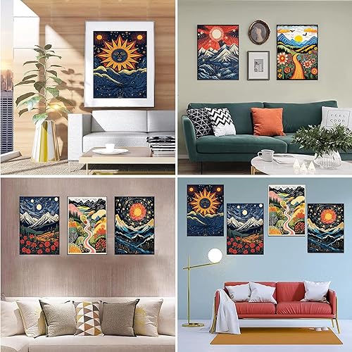 Miniatura 7 de DOTSOPS Paquete de 6 piezas de pintura de diamante 5D para bricolaje, kit de pintura para adultos, manualidades para niños, principiantes, arte de