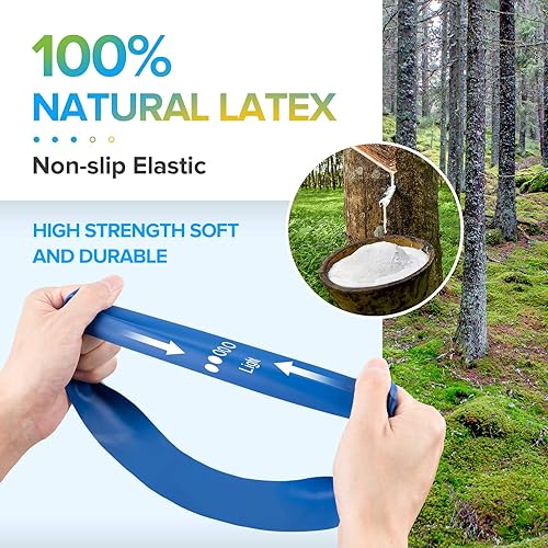 Vista 2 de Bandas de resistencia Portzon para ejercicios en bucle, adecuadas para estiramiento y entrenamiento de fuerza de brazos y piernas, recuperación