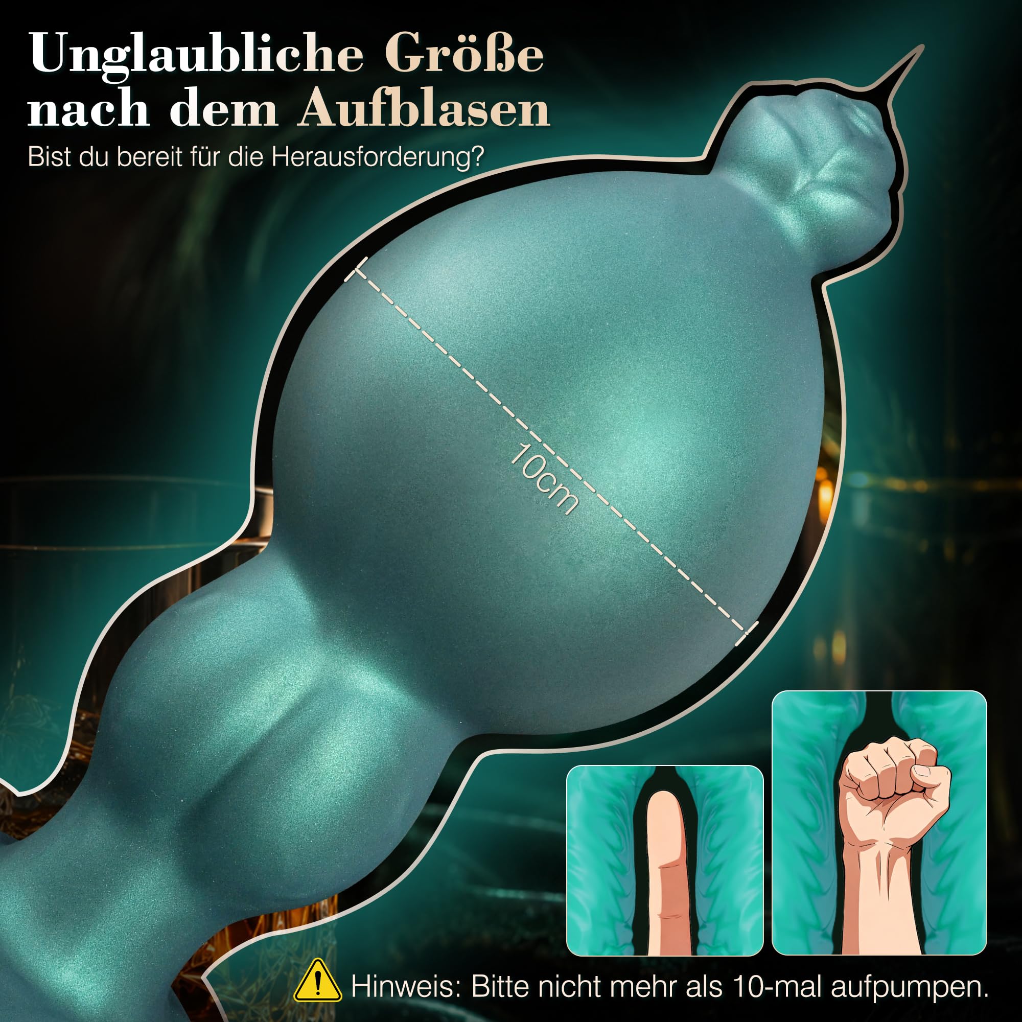 Neuer aufblasbarer Analdildo mit Sprühfunktion und Drehverschluss-System