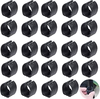 LEZED Almohadillas de Tubo de Silla de Plástico Silla Tapas para Piernas Almohadillas protectores de suelo Muebles Cubiertas de Mesa Protectores de Piso en forma de U 20 Piezas (25mm)