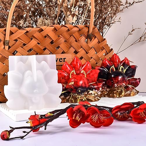 Miniatura 5 de Molde de zorro de cola, molde de resina de zorro, molde de silicona 3D, molde de vela de zorro 3D, molde de silicona para velas de resina, molde de