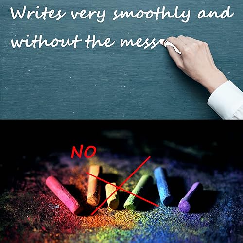 Miniatura 5 de VOVCIG Tiza soluble en agua sin polvo, tiza de color sin polvo que se puede limpiar con un paño húmedo