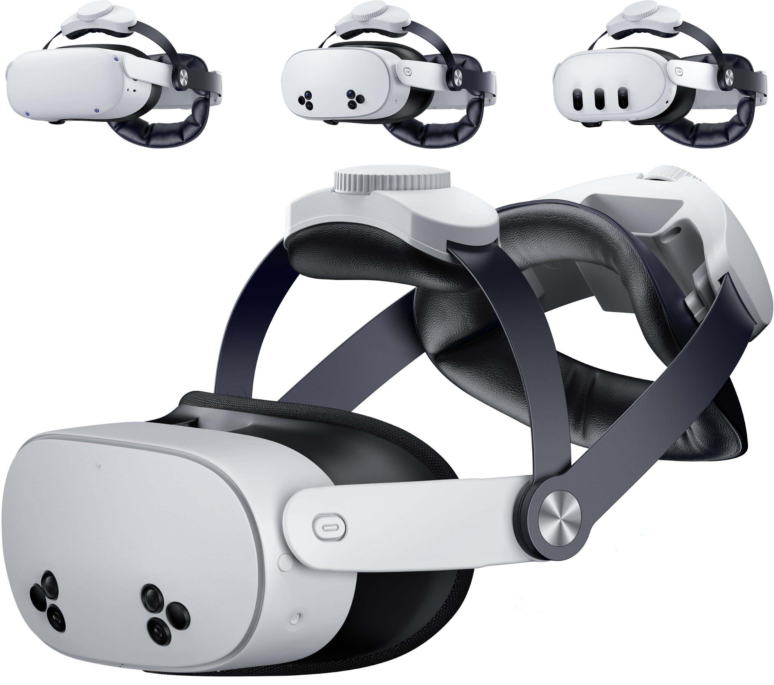 for Meta Quest 3S/Quest 2/Quest 3 Head Strap, Double Knobs