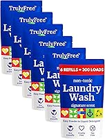 Vista 11 de Truly Free Detergente Natural para Ropa para Piel Sensible Ecológico, a Base de Plantas, Seguro para Ropa de Bebé Polvo Limpio y Fácil